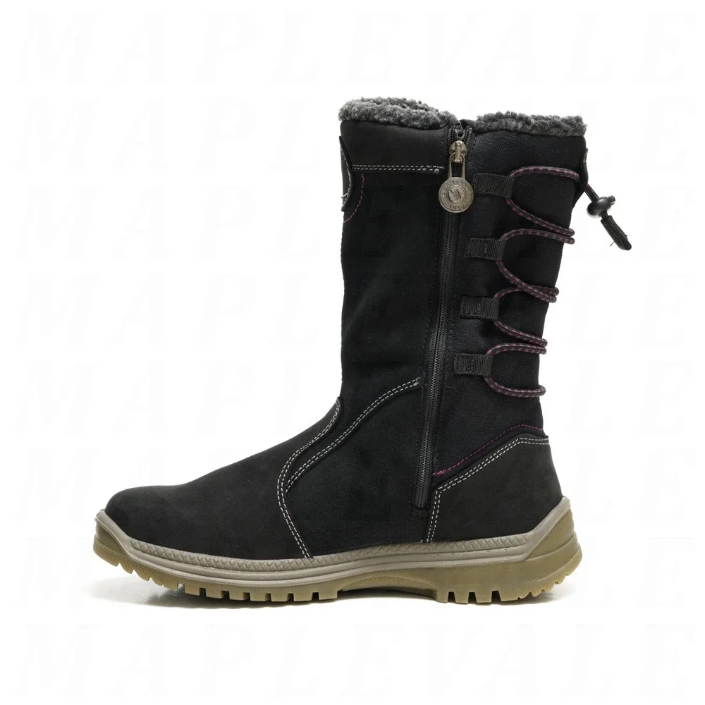 Santana Canada Mayer 2 Womens US Sz 11 / EU 42 Black Leather Winter Snow Boots